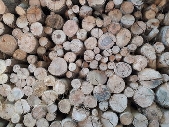 Full frame shot of logs