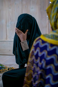 Women wearing traditional clothing