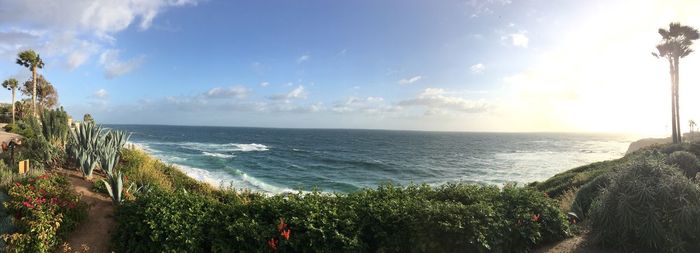 Panoramic view of sea against sky