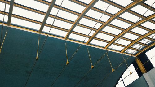 Low angle view of building ceiling