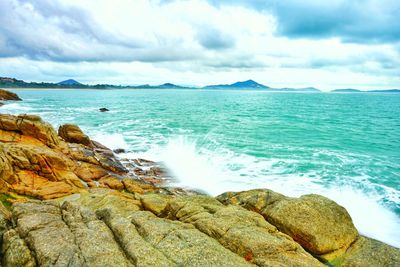 Scenic view of sea against sky