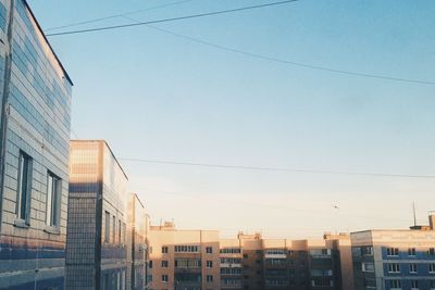 Low angle view of buildings in city