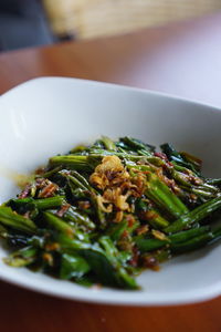 Close-up of meal served in bowl