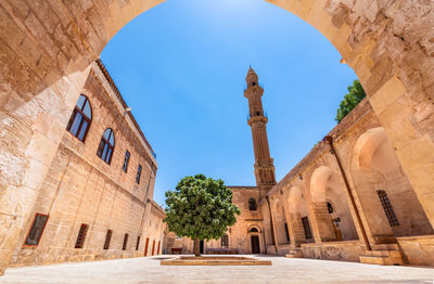 Low angle view of historical building against sky