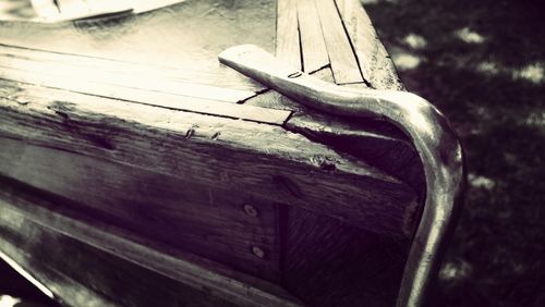 Close-up of wooden door