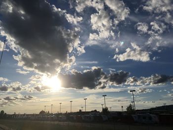 Low angle view of sky during sunset