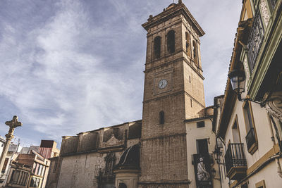 Low angle view of buildings against sky