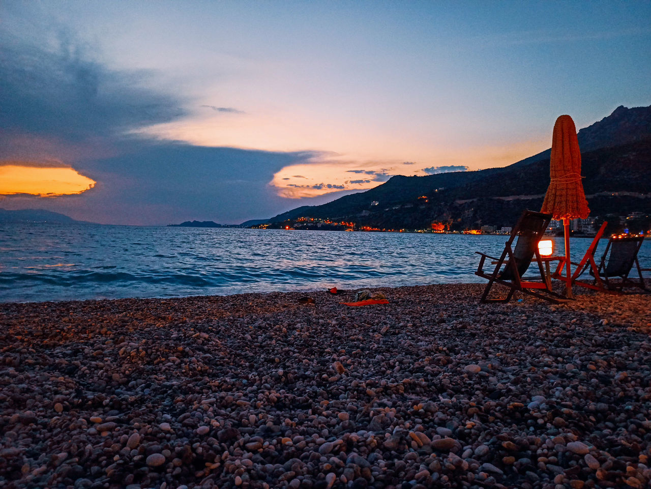 SCENIC VIEW OF SEA DURING SUNSET