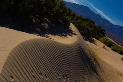 High angle view of arid landscape