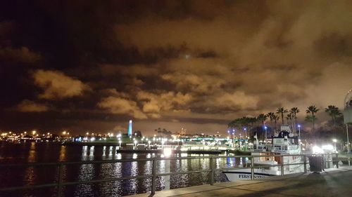 Illuminated city at night