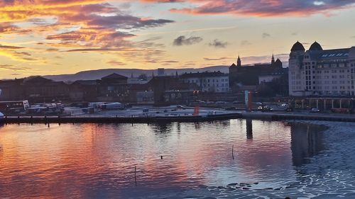 Sunset over river