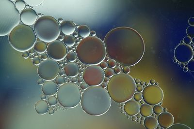 Close-up of bubbles in drink