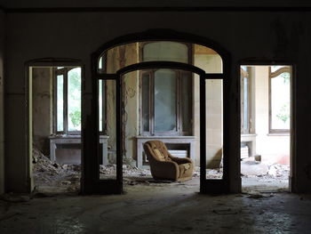 Interior of abandoned house