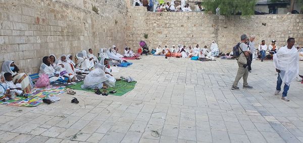 Group of people at temple