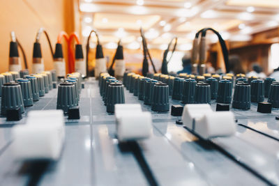 Close-up of piano keys