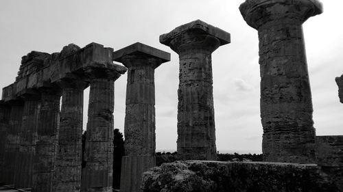 Low angle view of old ruins