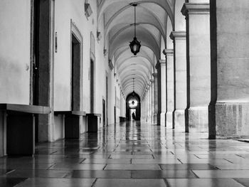 Empty corridor of building