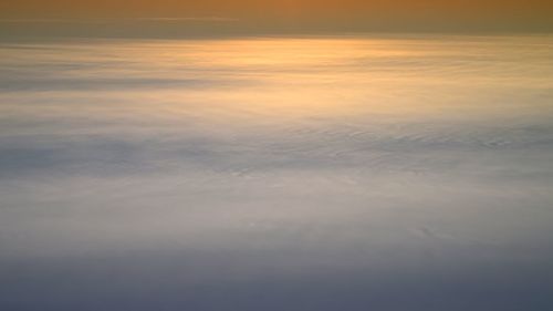 Aerial view of clouds in sky during sunset