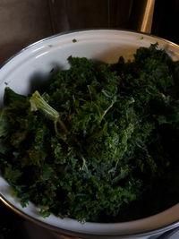 High angle view of salad in bowl