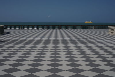 View of built structure against blue sky