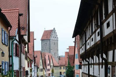 Low angle view of buildings in city