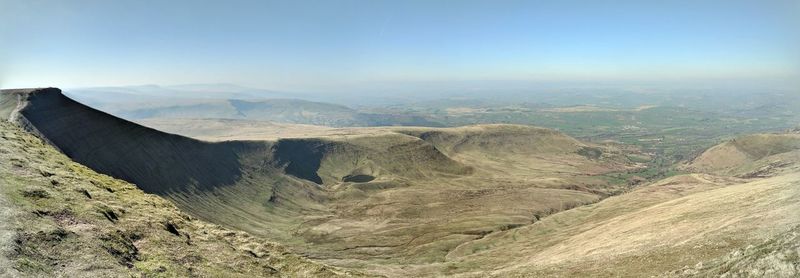 Scenic view of dramatic landscape against sky