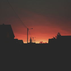 Silhouette of sky at sunset