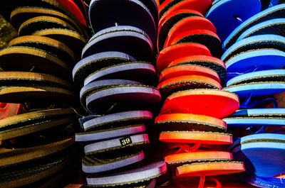 Full frame shot of colorful market stall