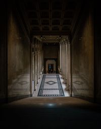 Empty corridor in building