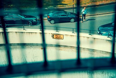 View of cars on road