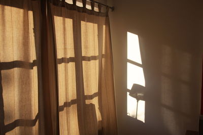 Close-up of curtain at home