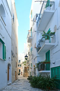 A street of monopoli, an old town in puglia, italy.