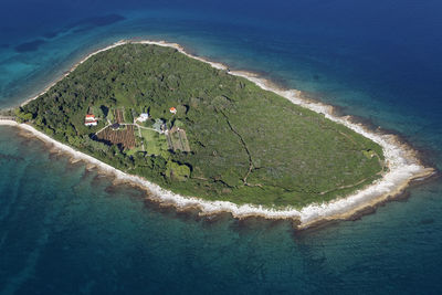 High angle view of beach