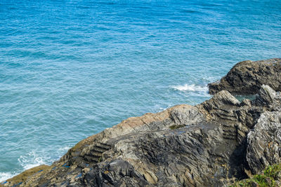 Rock formation on sea shore