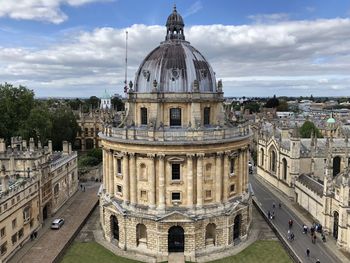 View of historic building against sky in city