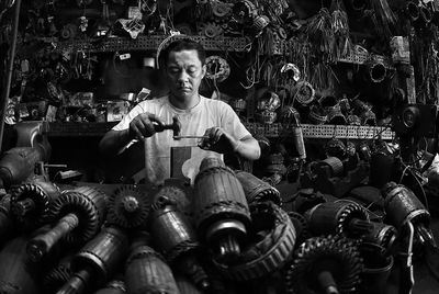 Man working in workshop