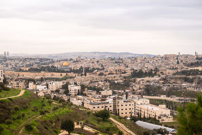 Panoramic views of ancient jerusalem and surrounding area