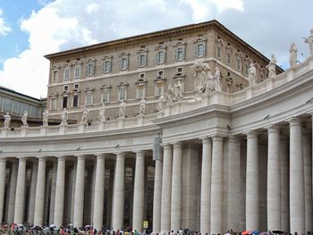 View of historic building against cloudy sky