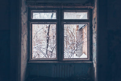 Window of old abandoned house