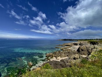 Scenic view of sea against sky