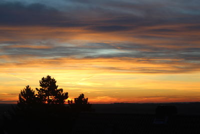 Silhouette of sky at sunset