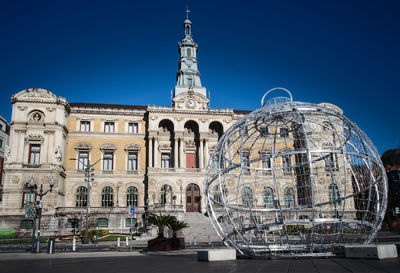 Exterior of building against blue sky