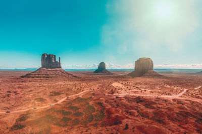 The legendary monuments of monument valley