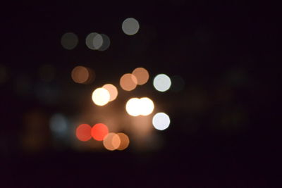 Defocused lights at night