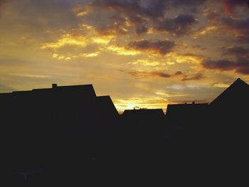 Buildings at sunset