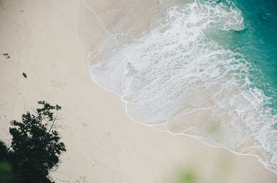 High angle view of beach