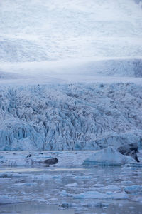 Scenic view of frozen lake