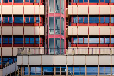 70's office building in financial center of utrecht, the netherlands.