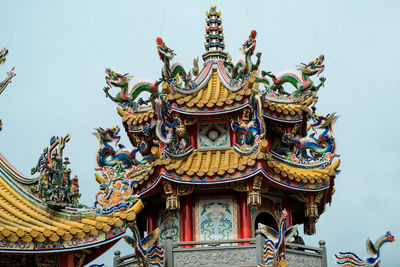 Low angle view of taiwanese temple