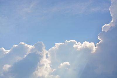 Low angle view of clouds in sky